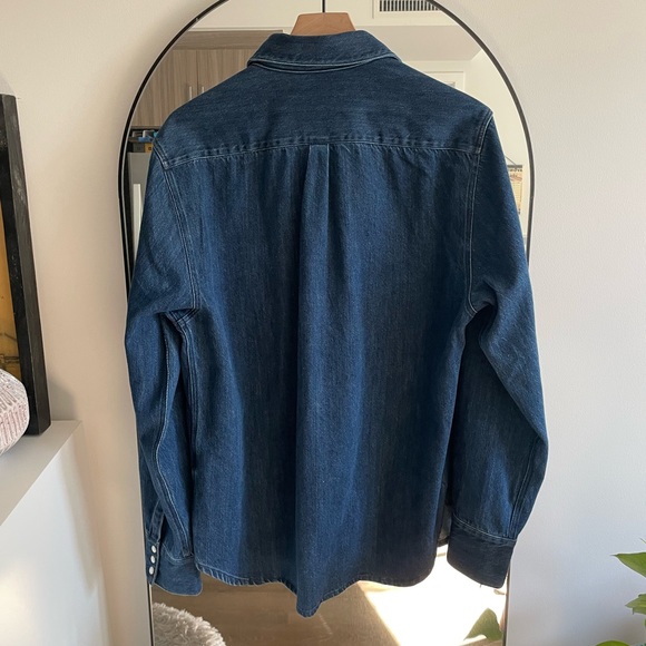 Men’s Shades of Grey Micah Cohen TWO-POCKET SHIRT - 10 OZ. DARK DENIM - Large - Picture 4 of 4